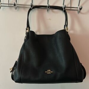 Coach Edie Leather Handbag Black in EUC